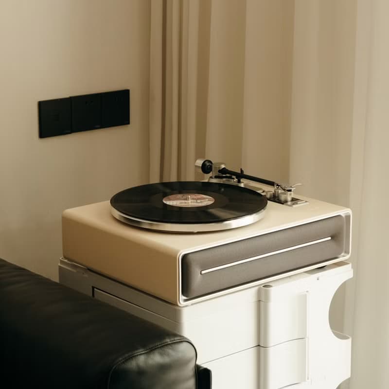 Hifi音質 高音質 一體式黑膠唱片機 內建喇叭 藍牙音響 皮質