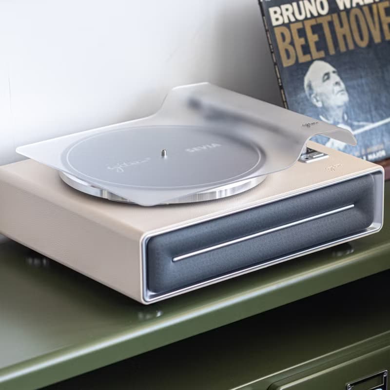 Hifi音質 高音質 一體式黑膠唱片機 內建喇叭 藍牙音響 皮質