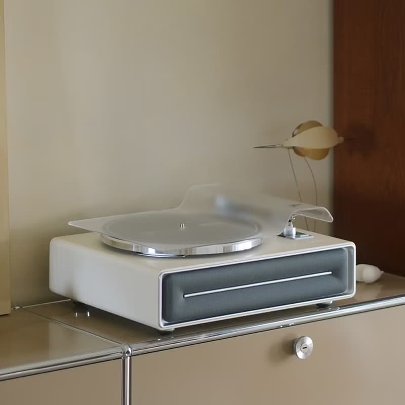 Hifi音質 高音質 一體式黑膠唱片機 內建喇叭 藍牙音響 皮質