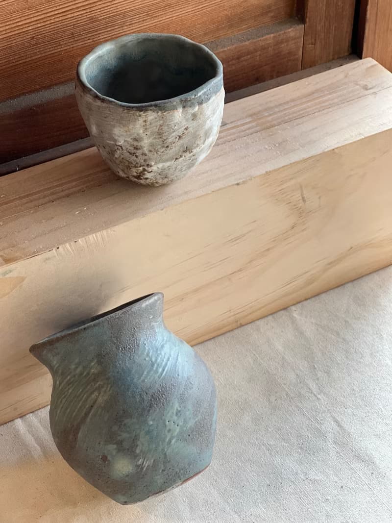 【小陪】刷紋磨砂感內藍茶杯 - 茶杯 杯 生活食器 高台  陶器 盆