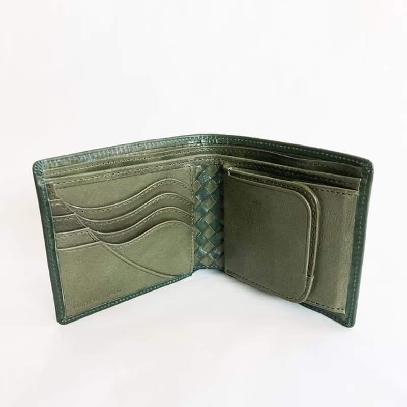 番外編 Basicアートウォレット ブライドルレザーGREEN×バローロ　Olive Green