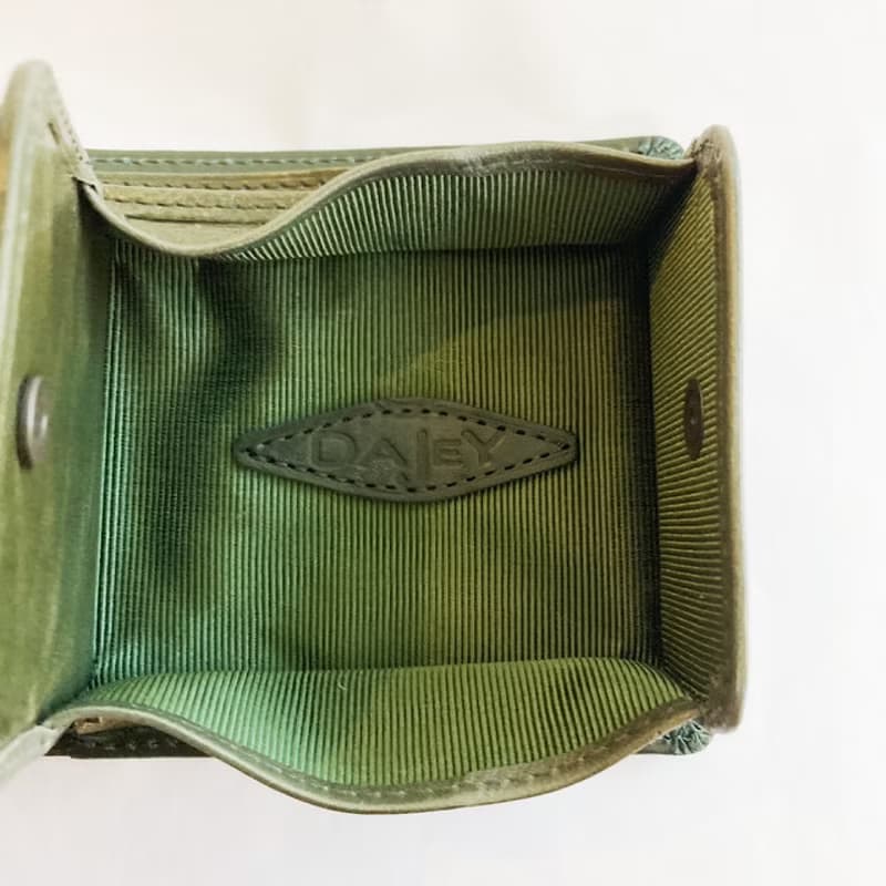 番外編 Basicアートウォレット ブライドルレザーGREEN×バローロ　Olive Green
