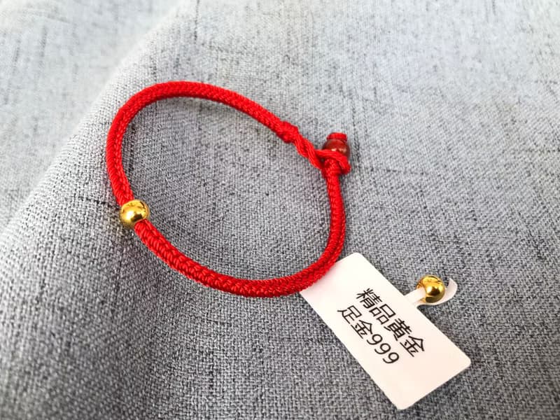 本命年紅繩(純金款) 八股紅繩
