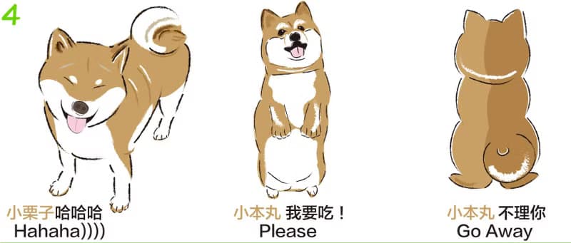 小飯糰  柴柴大型防水貼紙 No.4 柴犬 行李箱貼紙