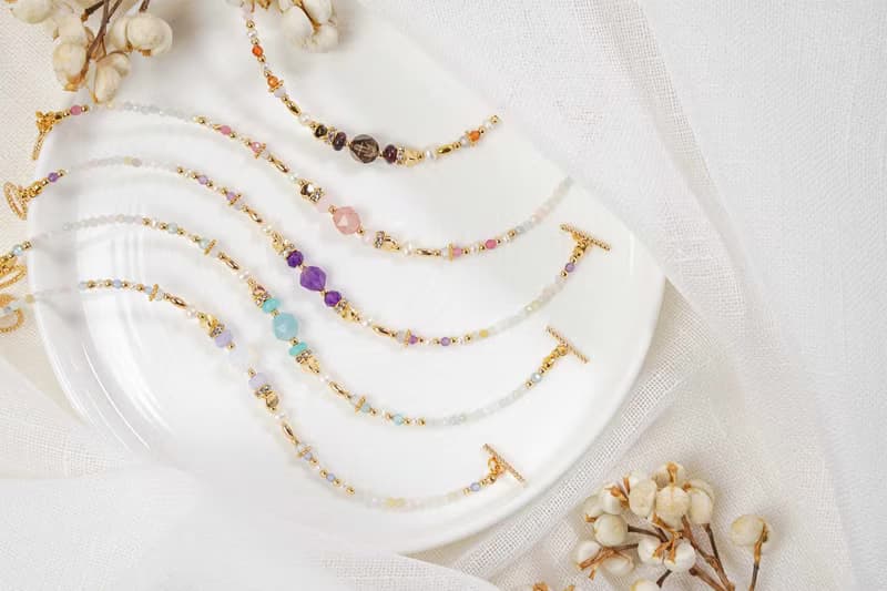 愛情 x 蛋白石 摩根石 拉長石 珍珠 藍玉髓 OT扣【午後邂逅】手鍊