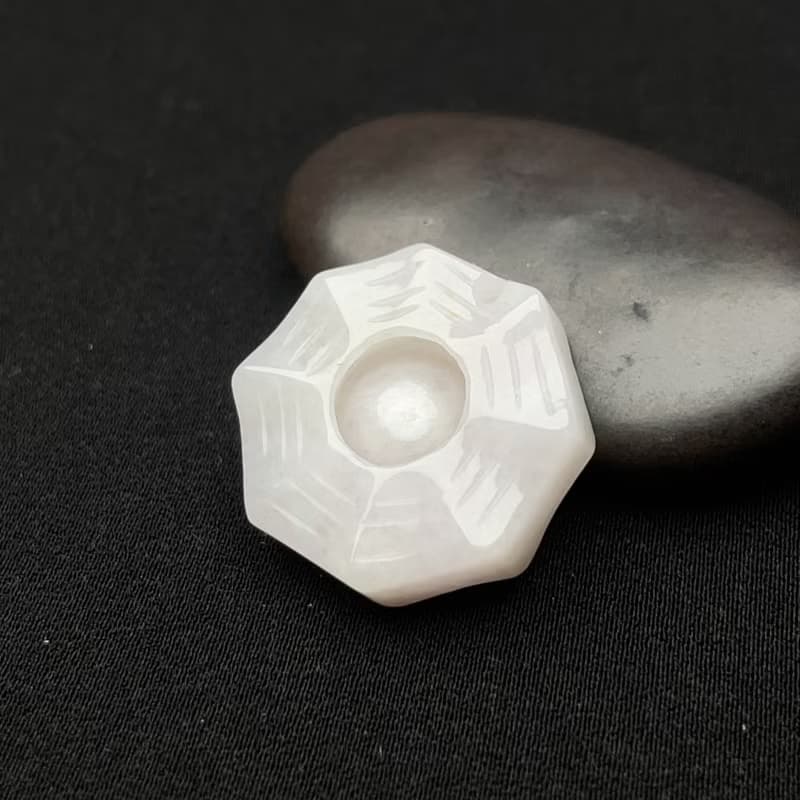 【乾坤太極】冰糯翡翠八卦吊飾 | 天然緬甸翡翠A貨 | 送禮