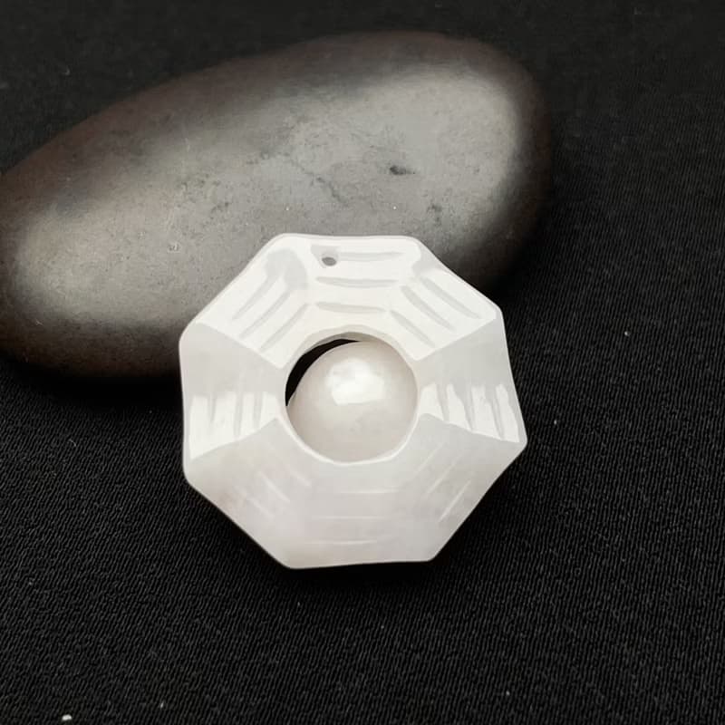 【乾坤太極】冰糯翡翠八卦吊飾 | 天然緬甸翡翠A貨 | 送禮