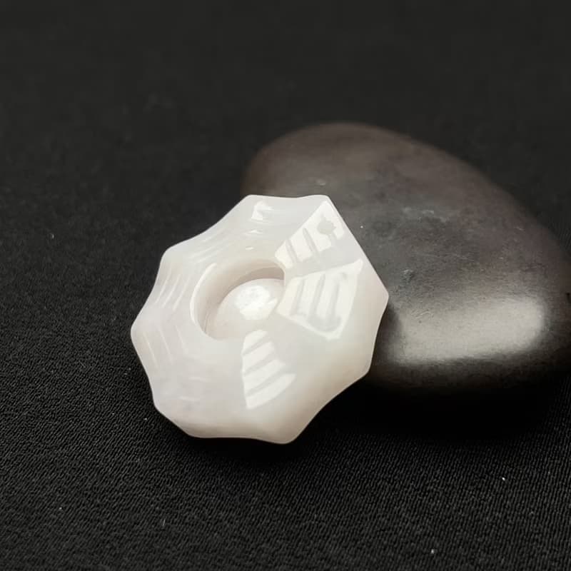 【乾坤太極】冰糯翡翠八卦吊飾 | 天然緬甸翡翠A貨 | 送禮