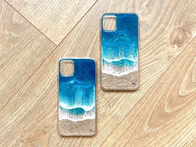 iPhone 14/15 series Beach Phone Case, Hand-painted, Ideal Gift
