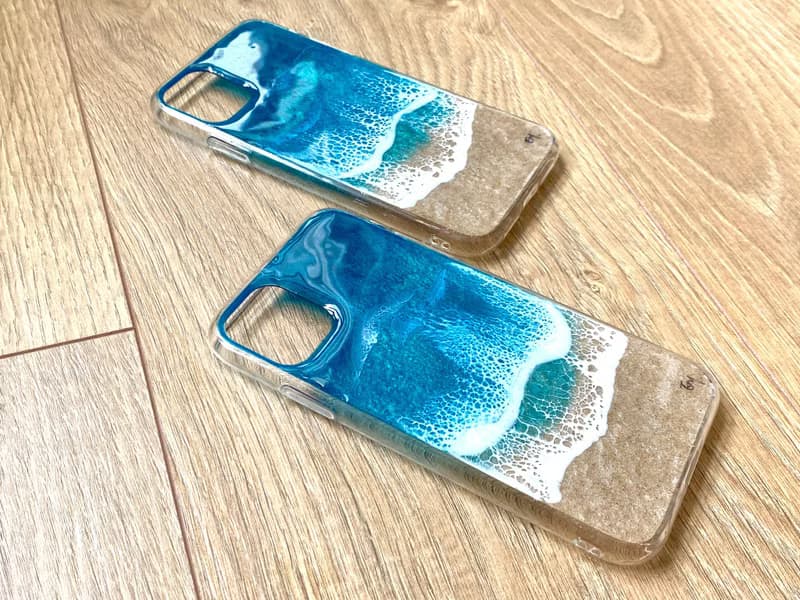 iPhone 14/15 series Beach Phone Case, Hand-painted, Ideal Gift
