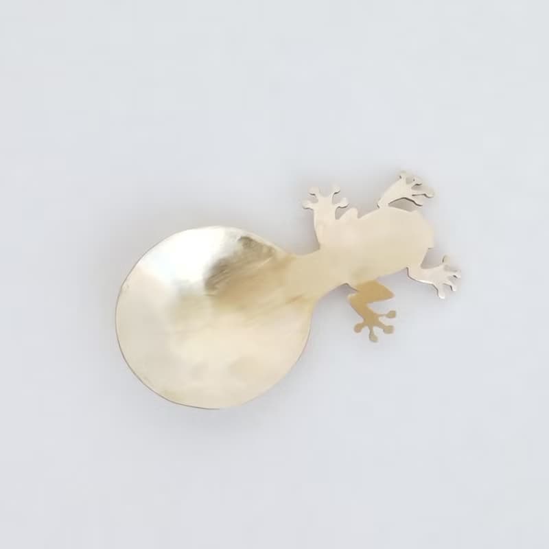 真鍮製蛙　茶匙