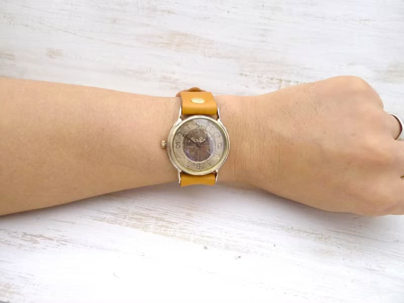 手作り腕時計 逆回転モデル  J.S.B-Rev   JUMBO(36mm)Brass(真鍮) (JUM38Rev)