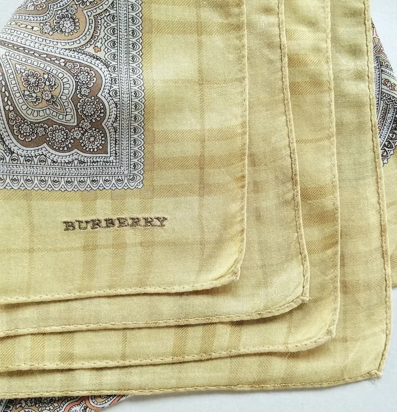 Burberry Vintage Handkerchief Motif Paisley Gift 21 x 21 inches