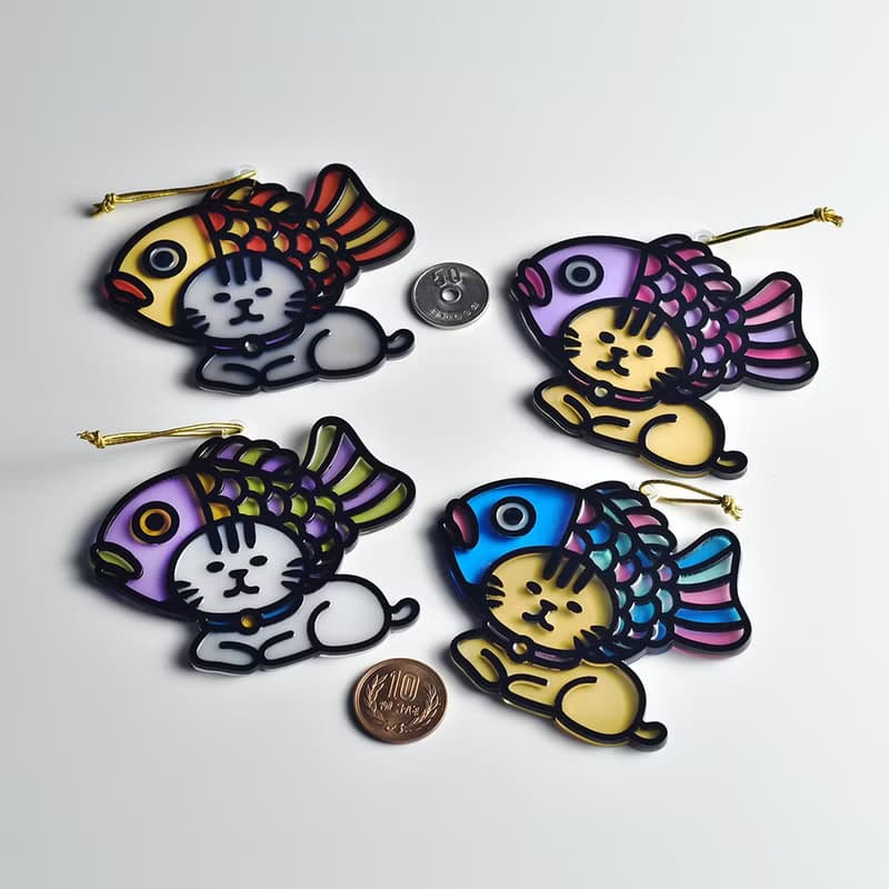 鯛魚燒 鯛魚貓 掛飾 l 龍年 福貼 揮春 春聯 招財貓 日系