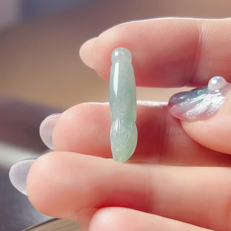 【願‧學業進步】冰飄陽綠翡翠文昌筆 | 天然緬甸A貨翡翠 | 送禮