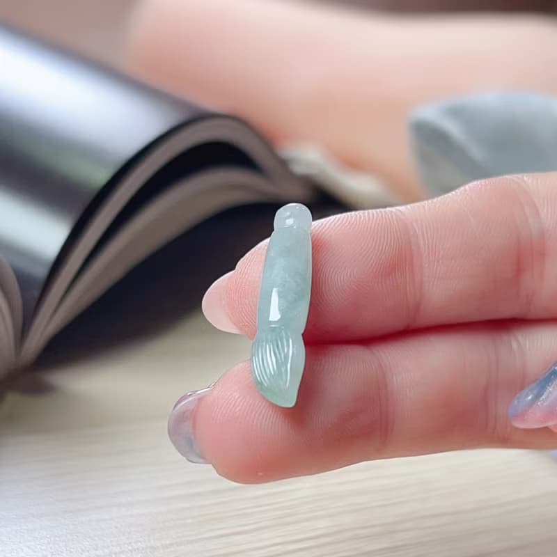 【願‧學業進步】冰飄陽綠翡翠文昌筆 | 天然緬甸A貨翡翠 | 送禮