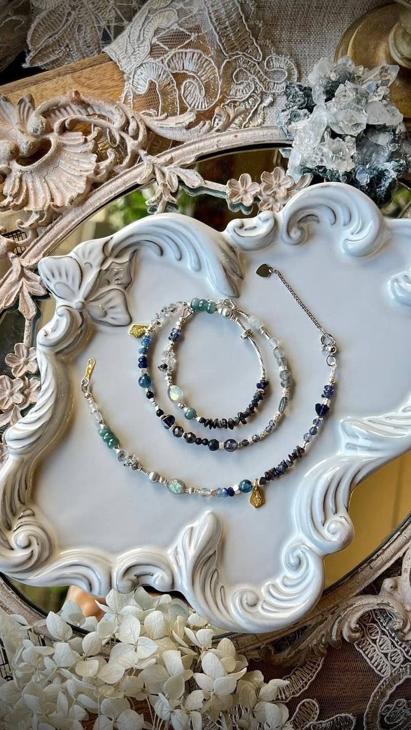 -時空裂縫/雙圈-天然水晶手鏈/黃銅手鍊