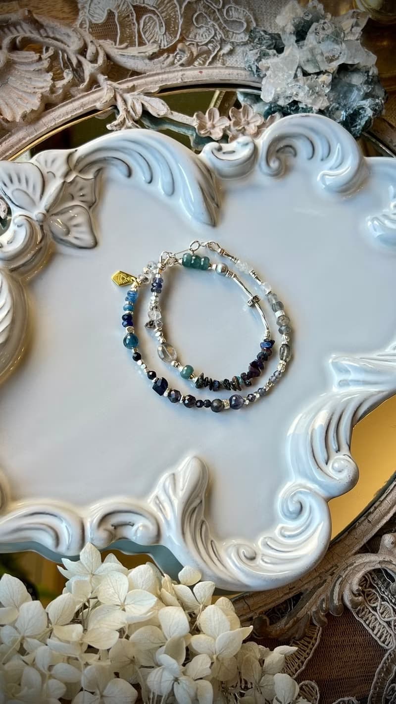 -時空裂縫/雙圈-天然水晶手鏈/黃銅手鍊