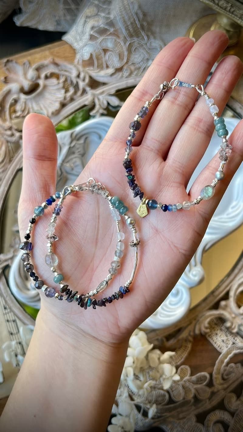 -時空裂縫/雙圈-天然水晶手鏈/黃銅手鍊