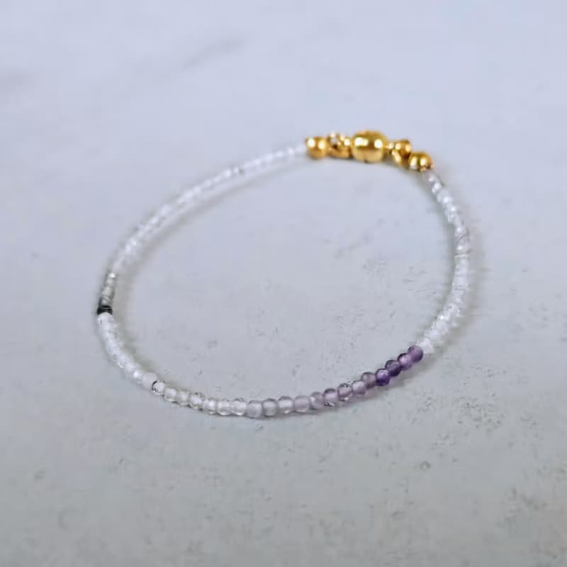 【日本製】スーパーセブンの極細ブレスレット　万能の石・調和