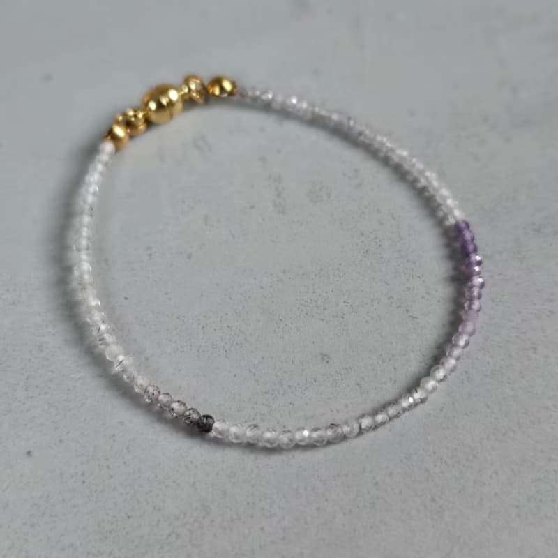 【日本製】スーパーセブンの極細ブレスレット　万能の石・調和