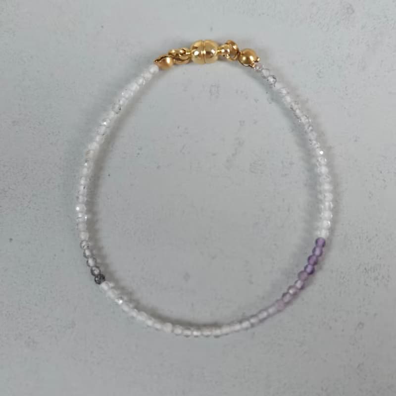 【日本製】スーパーセブンの極細ブレスレット　万能の石・調和