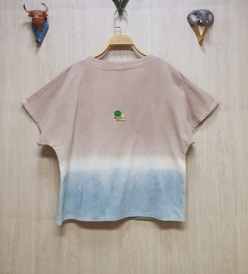 手繡裙 棉布 花卉 兔子 蘑菇 雲朵 彩虹