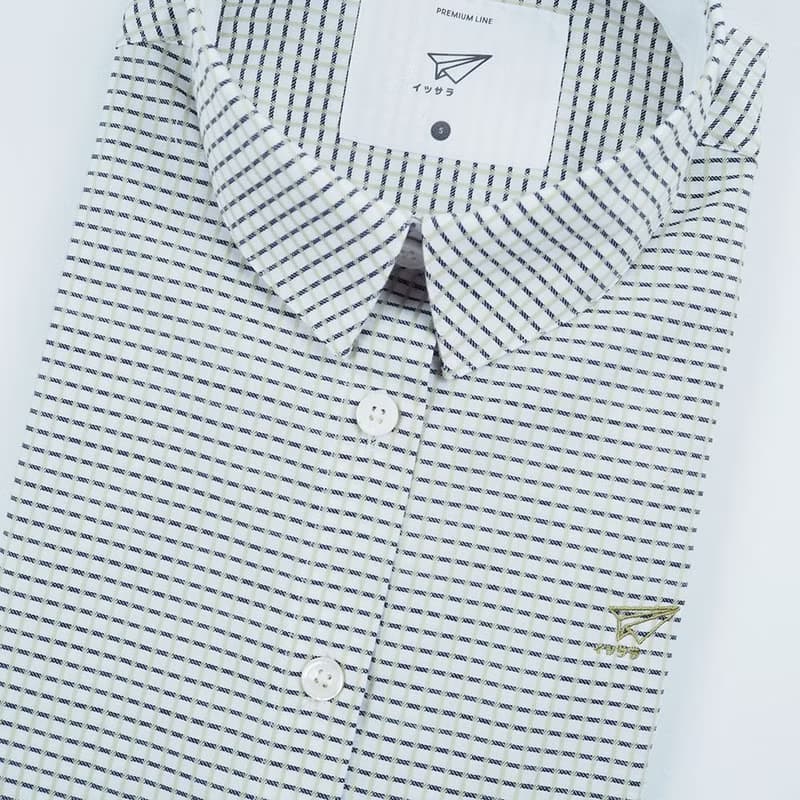 PREMIUM // white green check // women sleeveless