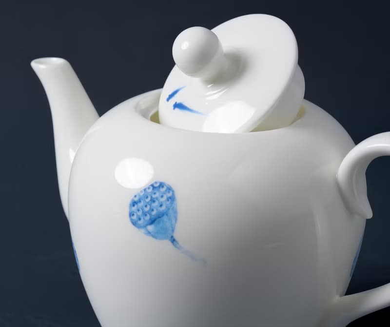 安知蓮之樂 貝瓷茶具組 (一壺二杯)