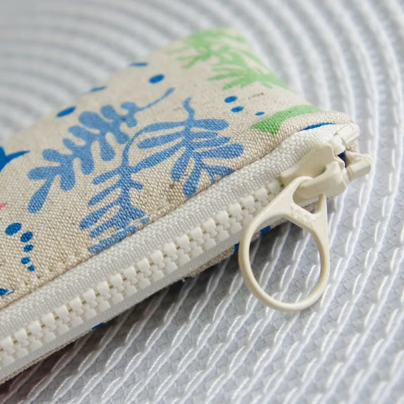 Lovely【日本布】魚水族箱餐具袋、筆袋、麻色、23-24公分筷子