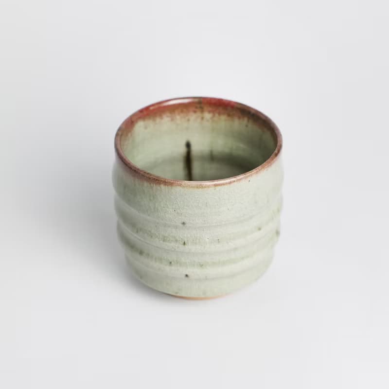 明芽窯 l 柴燒青瓷銅紅鐵斑水杯 陶杯 茶杯 青瓷 陶器 蒐藏品 T