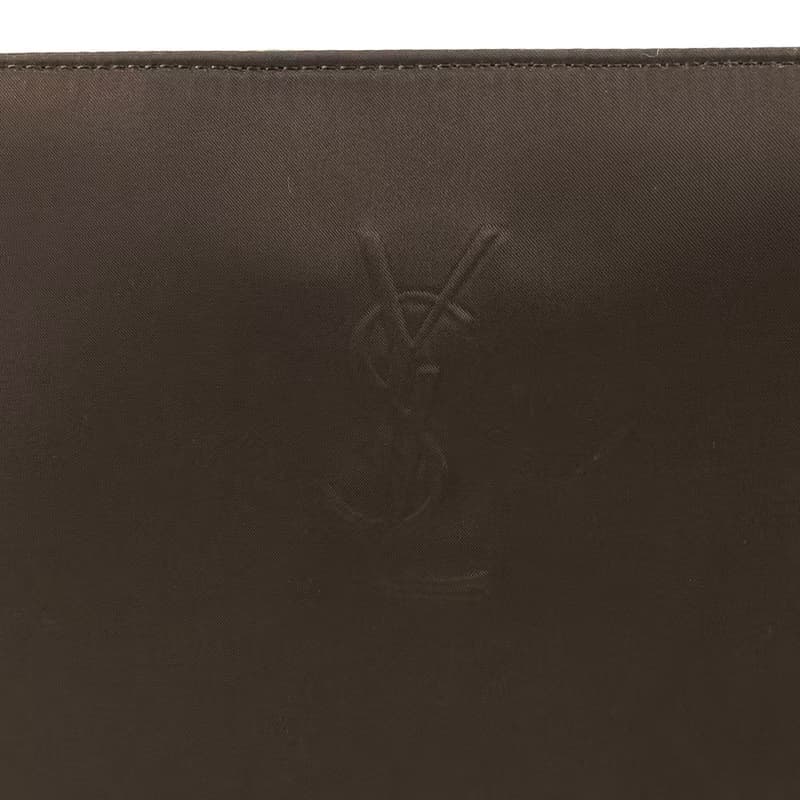 【 日本直送　名牌中古包 】Yves Saint Laurent イヴ・サンローラン ショルダーバッグ ブラウン YSL ナイロン vintage hiiu4k