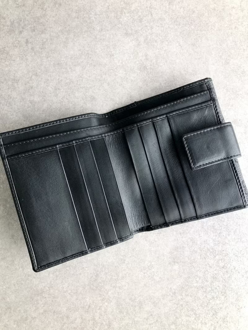 【 日本直送　名牌中古包 】GUCCI グッチ 財布 ブラック GGキャンバス 二つ折り財布 vintage ヴィンテージ オールド znwywn