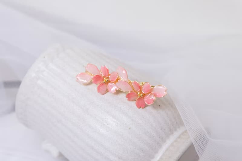 髮夾水晶花_心之櫻髮夾 (粉色) _光點飾品