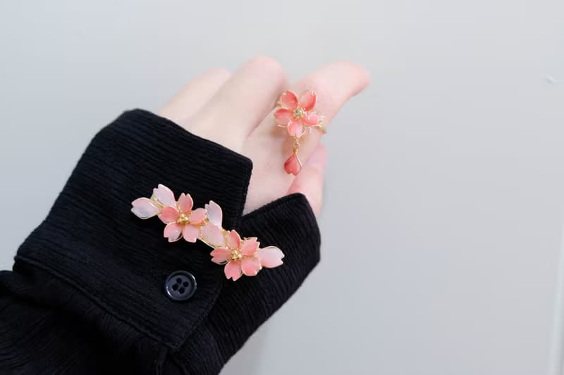 髮夾水晶花_心之櫻髮夾 (粉色) _光點飾品