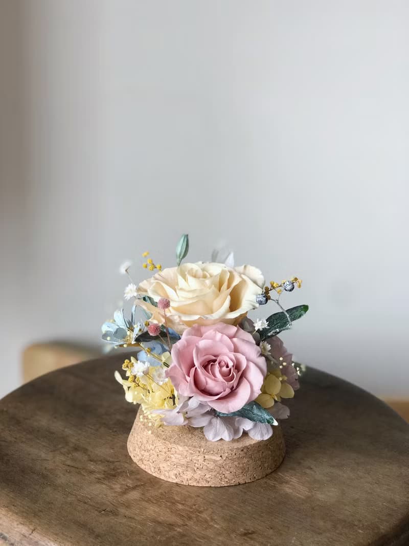 母親節花禮花束花禮【繽紛永生花圓球玻璃罩盅】永生花