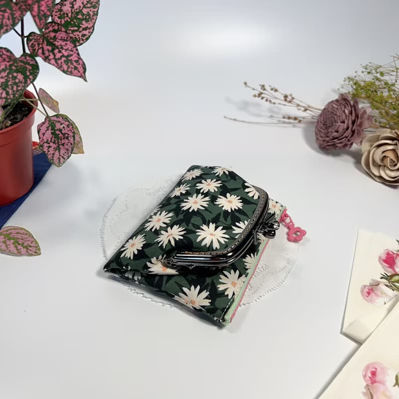 【小雛菊】口金拉鍊零錢包