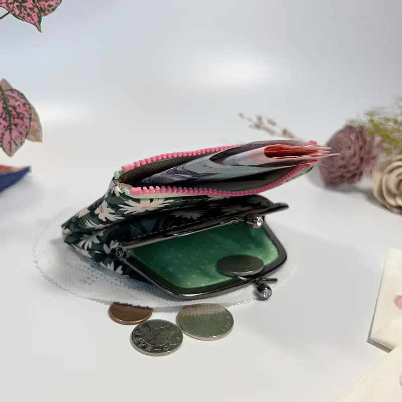 【小雛菊】口金拉鍊零錢包