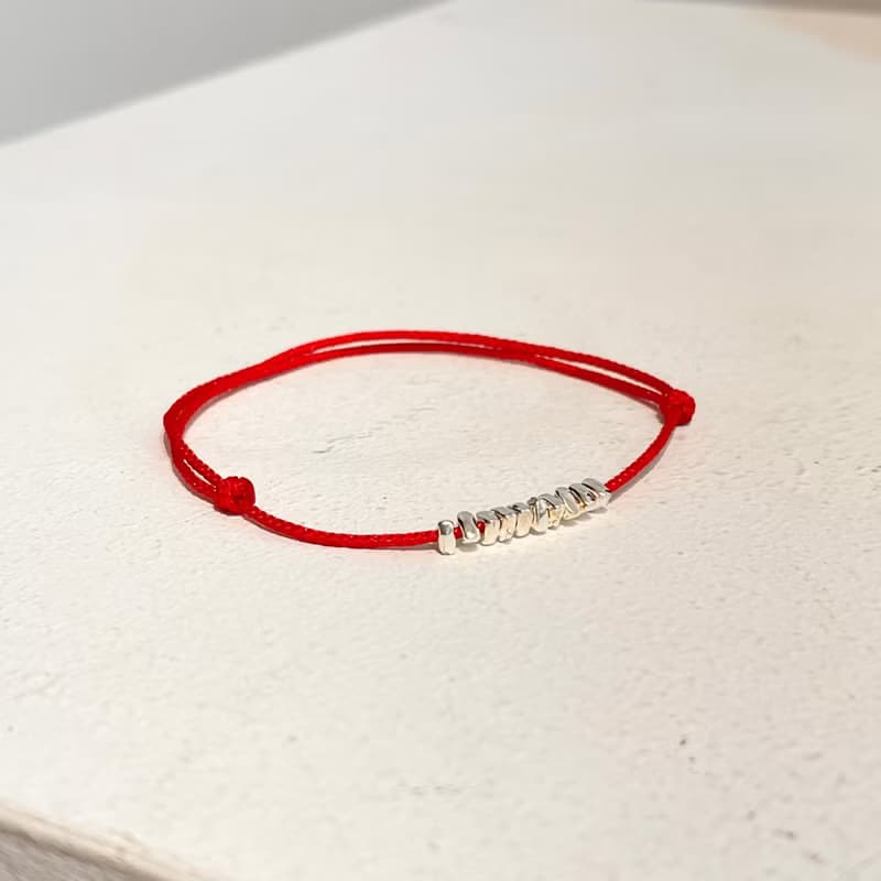 │好運│小飯糰 • 平安紅繩手鍊 • 幸運紅線 • 純銀手鍊