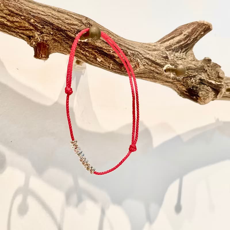 │好運│小飯糰 • 平安紅繩手鍊 • 幸運紅線 • 純銀手鍊