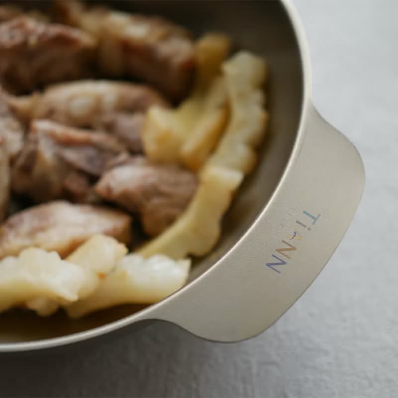 【輕鬆露營】可直火│純鈦蘋果碗2入 (輕巧鈦鍋/ 烤模/ 沙拉碗)