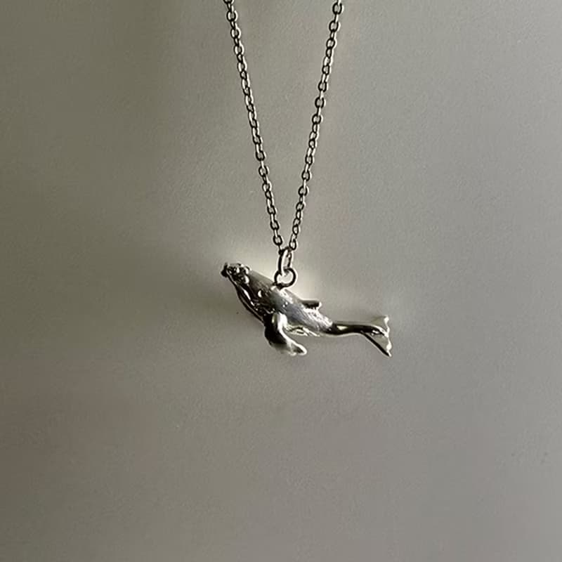 925純銀座頭鯨項鍊 くじら  Humpback
