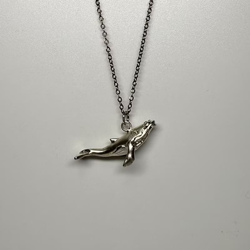 925純銀座頭鯨項鍊 くじら  Humpback