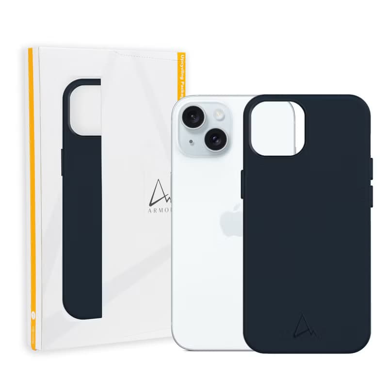 ARMOR iPhone 15系列全真皮 MagSafe 電話保護殼_海軍藍