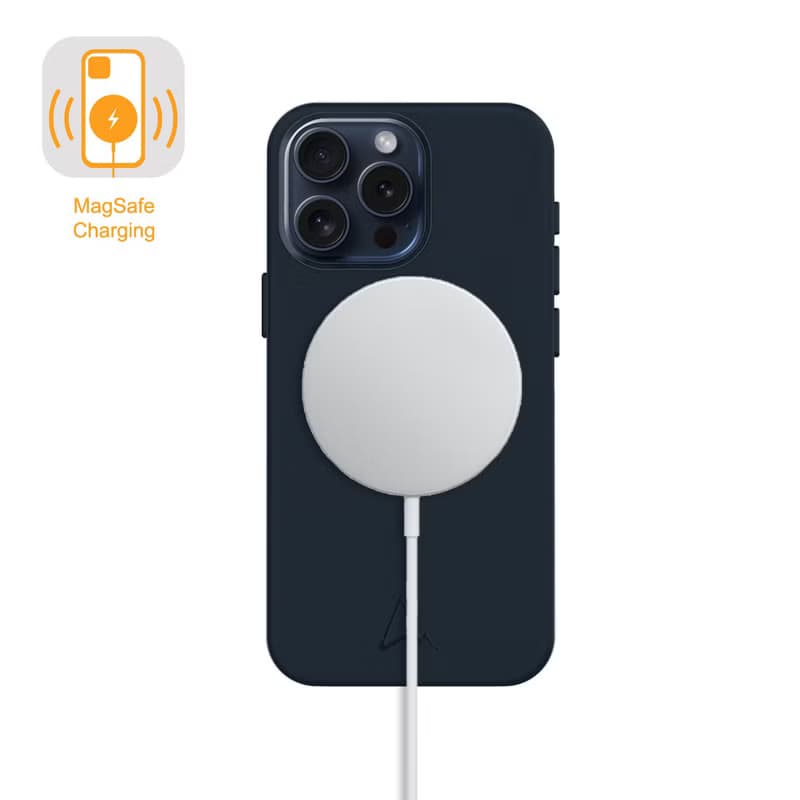 ARMOR iPhone 15系列全真皮 MagSafe 電話保護殼_海軍藍