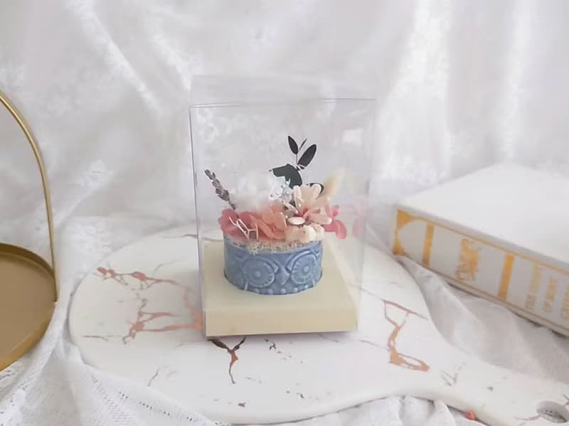【藍芯手作】童趣貓頭鷹・乾燥花盆花 畢業花束 生日禮物 開幕禮