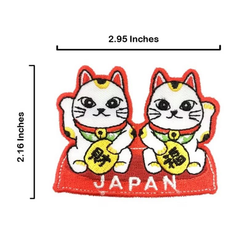 日本可愛招財貓冰箱裝飾磁鐵+日本 Q版-招財貓臂章【2件組】冰箱