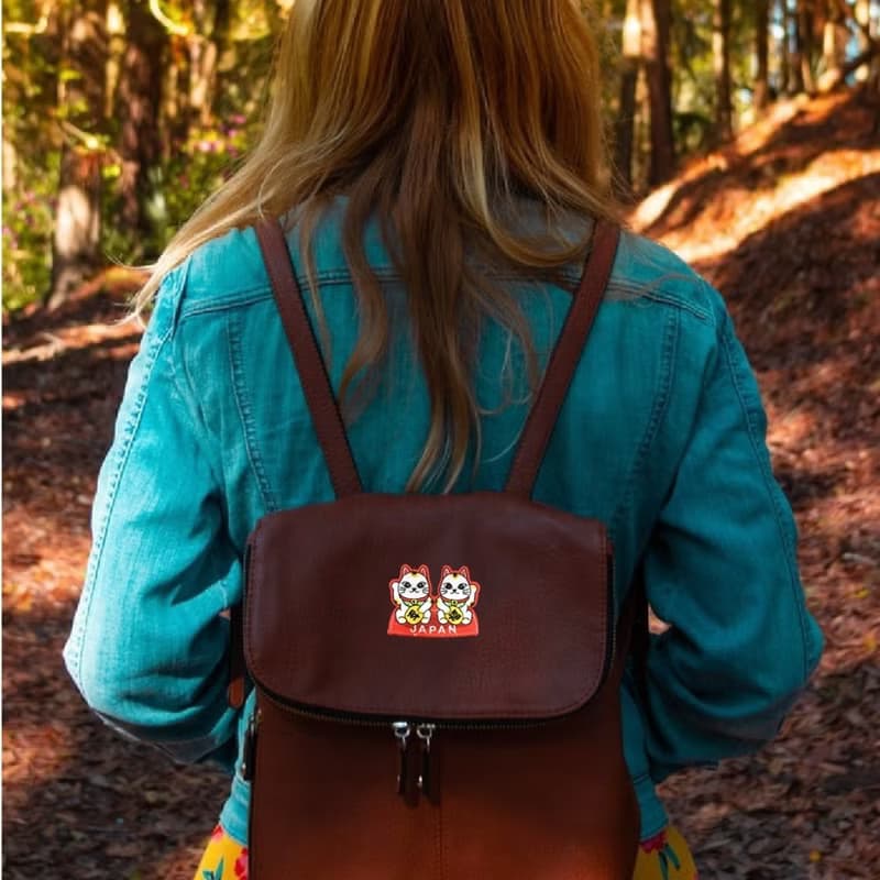 日本可愛招財貓冰箱裝飾磁鐵+日本 Q版-招財貓臂章【2件組】冰箱