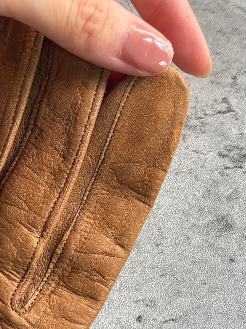 中古精品 Christian Dior 迪奧 羊皮 皮手套 棕色 保暖 禮物