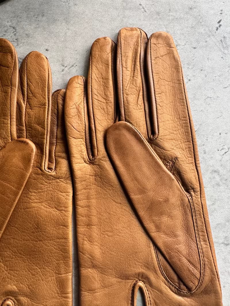 中古精品 Christian Dior 迪奧 羊皮 皮手套 棕色 保暖 禮物